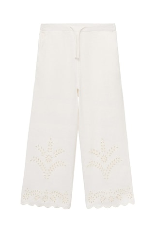 Pantalon broderie suisse - Beige