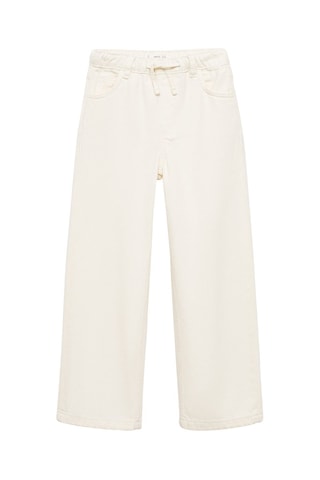 Jean wideleg cordon de serrage - Beige