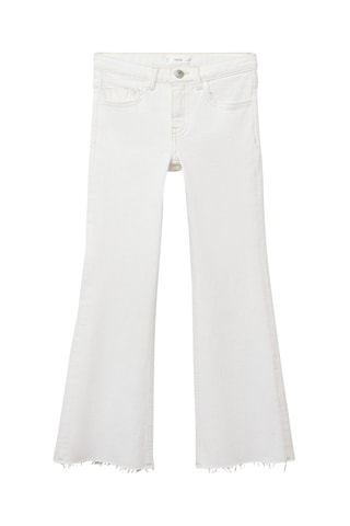 Jean flare ourlet effiloché - Blanc cassé