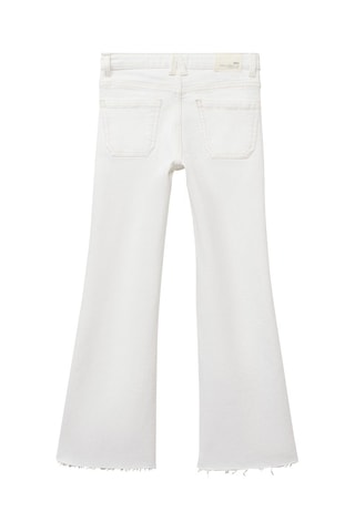 Jean flare ourlet effiloché - Blanc cassé