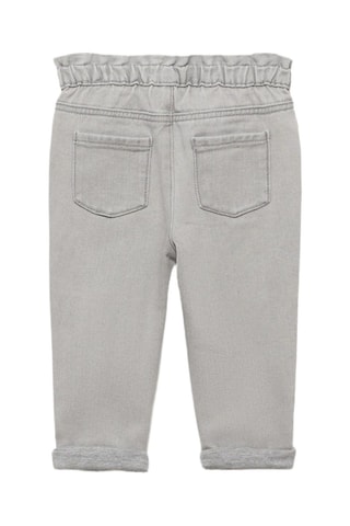 Jean paperbag doublé - Gris