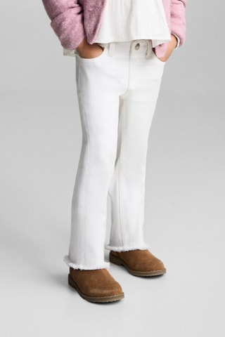 Jean flare ourlet effiloché - Blanc