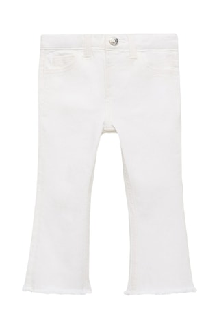 Jean flare ourlet effiloché - Blanc