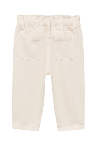 Jeans paperbag droits - Ecru