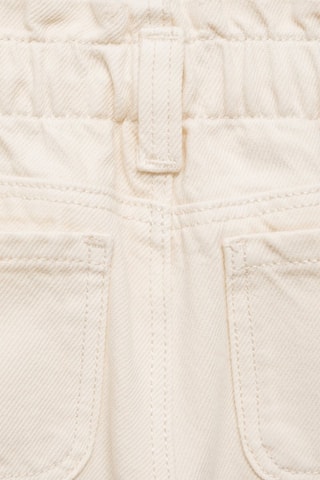 Jeans paperbag droits - Ecru