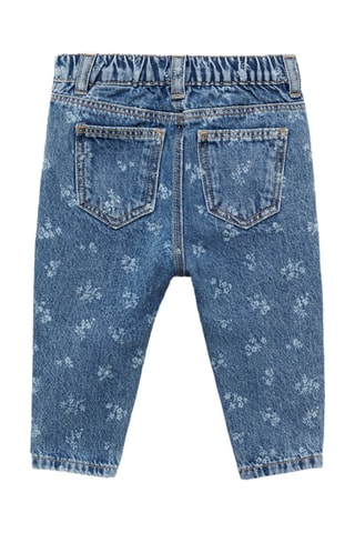 Jean droit imprimé - Bleu