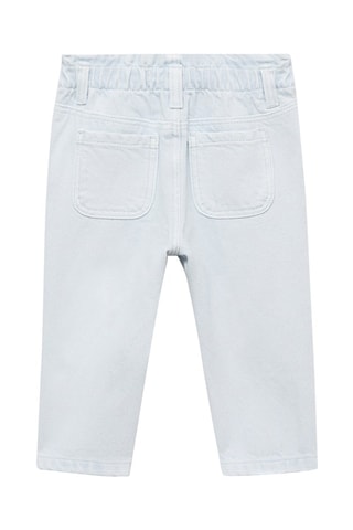 Jeans paperbag droits - Beige