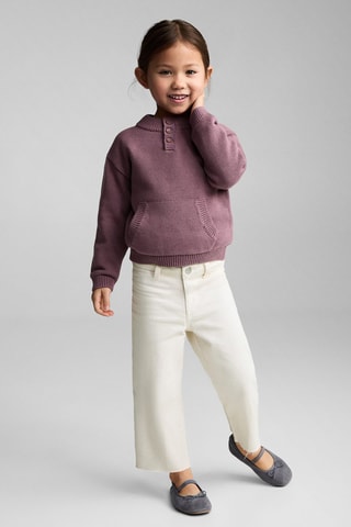 Jean seamless ourlet effiloché - Blanc cassé