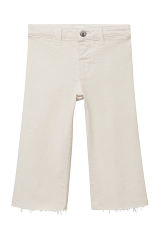 Jean seamless ourlet effiloché - Blanc cassé