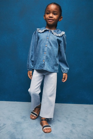 Jean seamless ourlet effiloché - Blanc cassé