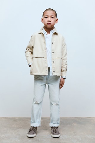 Jean déchirures décoratives - Bleu clair