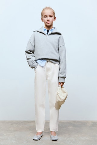 Jean paperbag - Blanc cassé