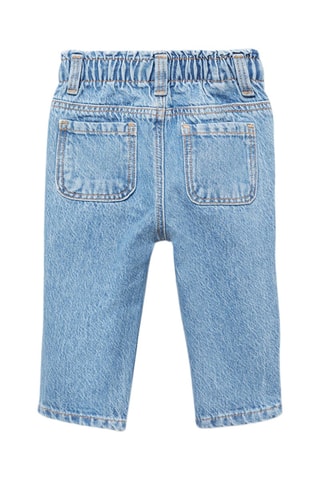 Jeans paperbag droits - Bleu