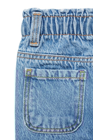 Jeans paperbag droits - Bleu