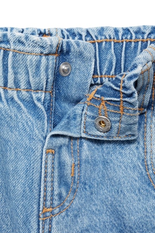 Jeans paperbag droits - Bleu