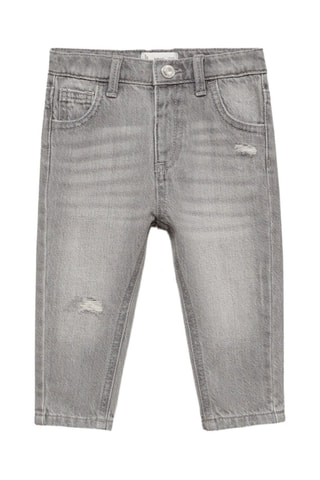 Jean skinny déchirures décoratives - Gris