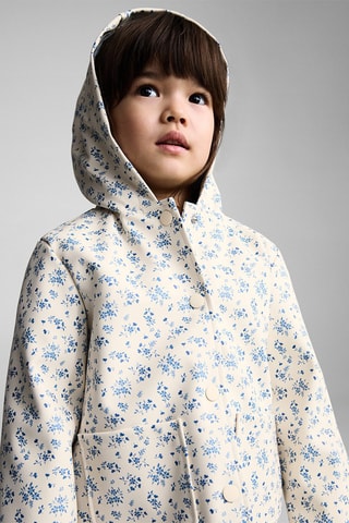 Parka imperméable capuche - Blanc cassé