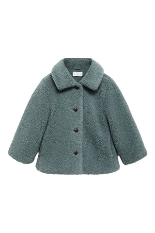 Manteau imitation mouton - Vert pastel
