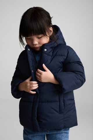 Anorak matelassé capuche - Bleu marine