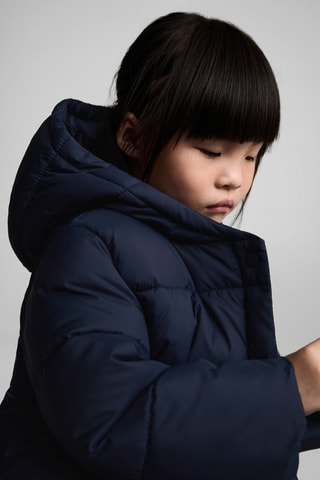 Anorak matelassé capuche - Bleu marine