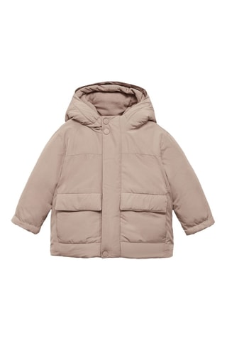 Anorak matelassé intérieur polaire - Beige