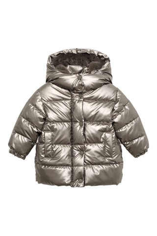 Anorak matelassé imperméable à losanges - Argenté