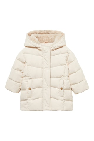 Anorak plume matelassé - Écru