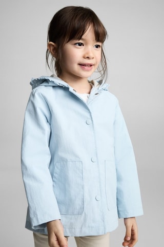 Veste imperméable à capuche - Bleu clair