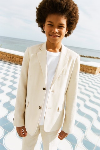 Veste de costume lin - Sable