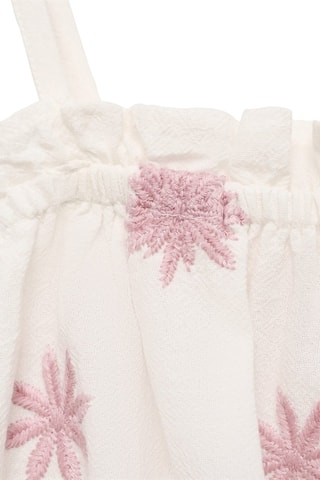 Crop top brodé - Beige