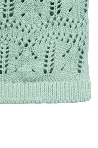 Top maille ajourée - Vert d'eau