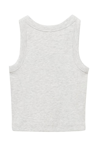 Crop top maille - Blanc cassé