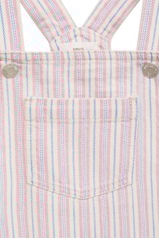 Robe chasuble en jean rayures - Beige