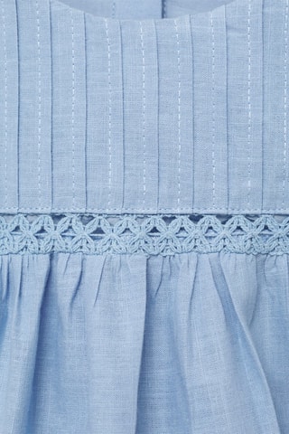 Robe détails brodés - Bleu clair