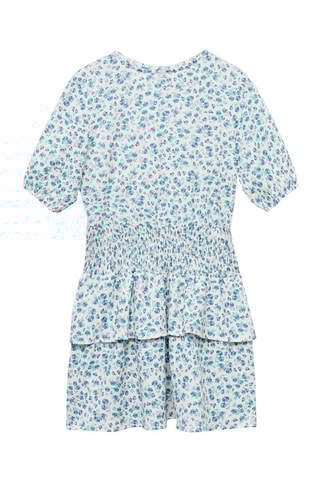 Robe fleurs volant - Blanc cassé