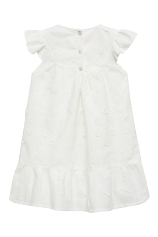 Robe brodée fleurs - Blanc