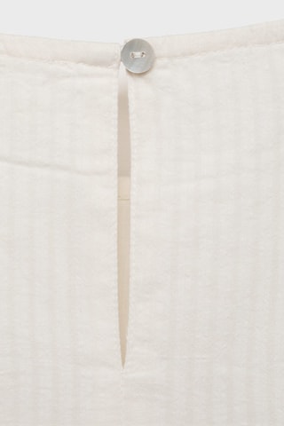 Robe coton à pois - Blanc cassé