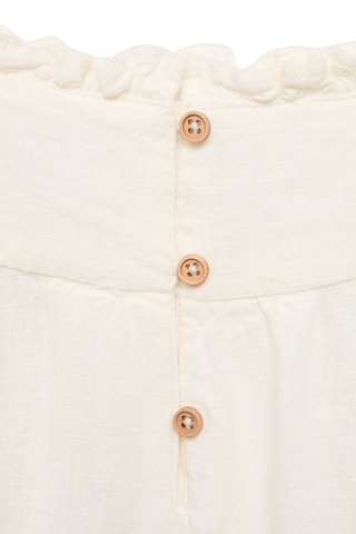 Robe lin volantée - Blanc