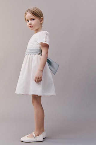 Robe lin noeud - Blanc