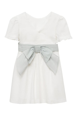 Robe lin noeud - Blanc