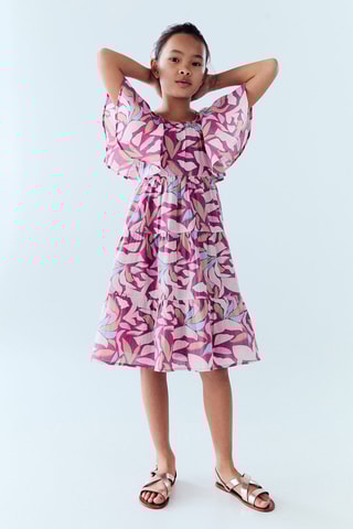 Robe courte imprimée - Violet