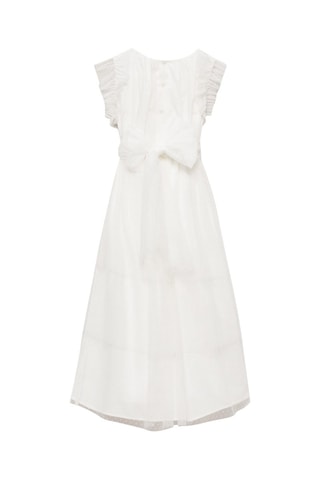 Robe plumetis volants - Blanc