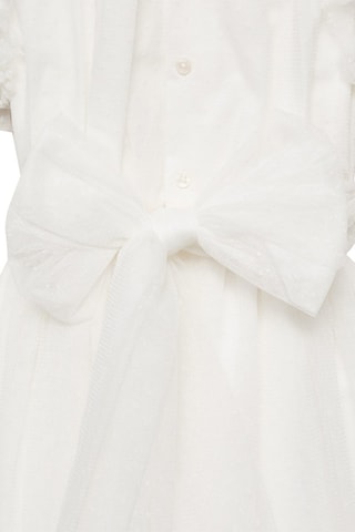 Robe plumetis volants - Blanc