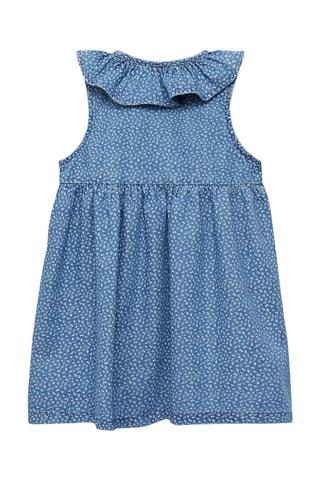 Robe jean col Claudine - Bleu