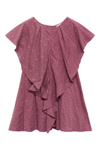 Robe pois volants - Violet