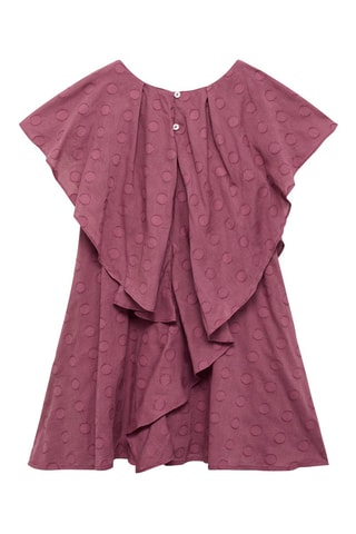 Robe pois volants - Violet