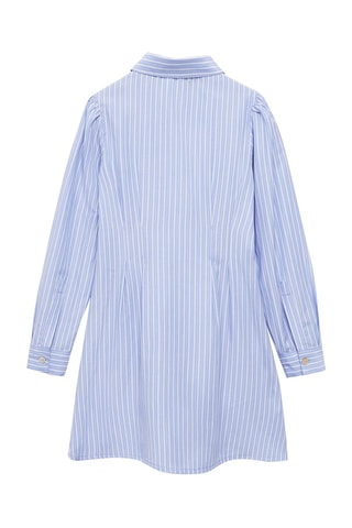 Robe chemisier à rayures - Bleu