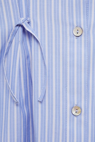 Robe chemisier à rayures - Bleu