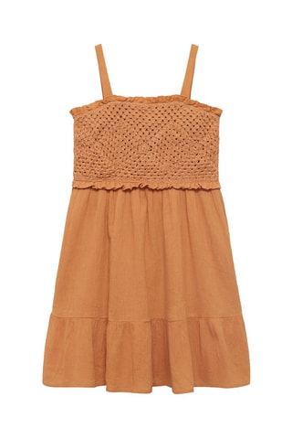 Robe crochet - Orange