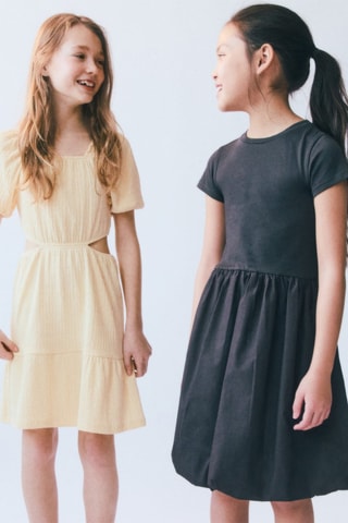 Robe cut-out - Jaune